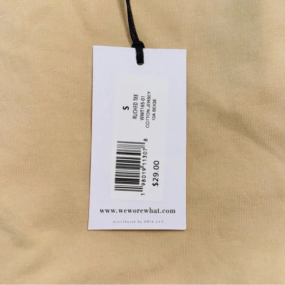 WeWoreWhat Beige Cotton Jersey Tee - Picture 3 of 3